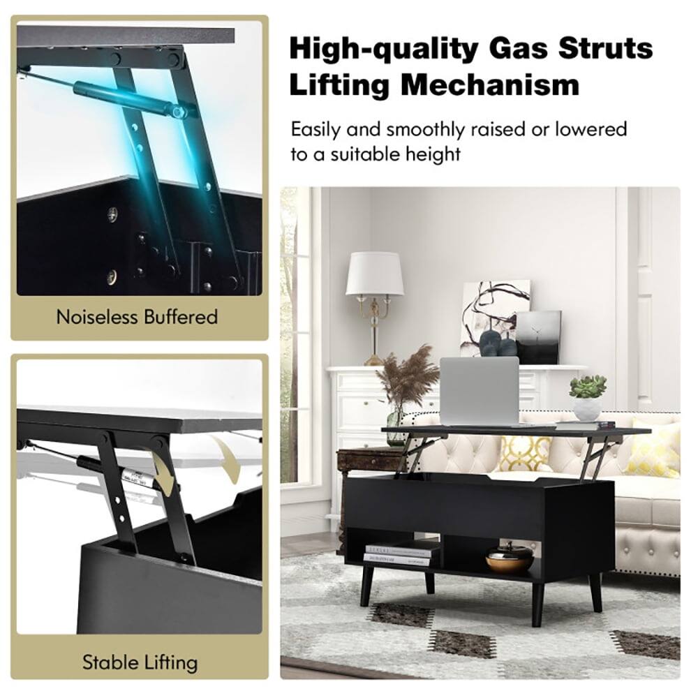 High-quality Gas Struts Lifting Mechanism  
Easily and smoothly raised or lowered to a suitable height  
Noiseless Buffered  
Stable Lifting