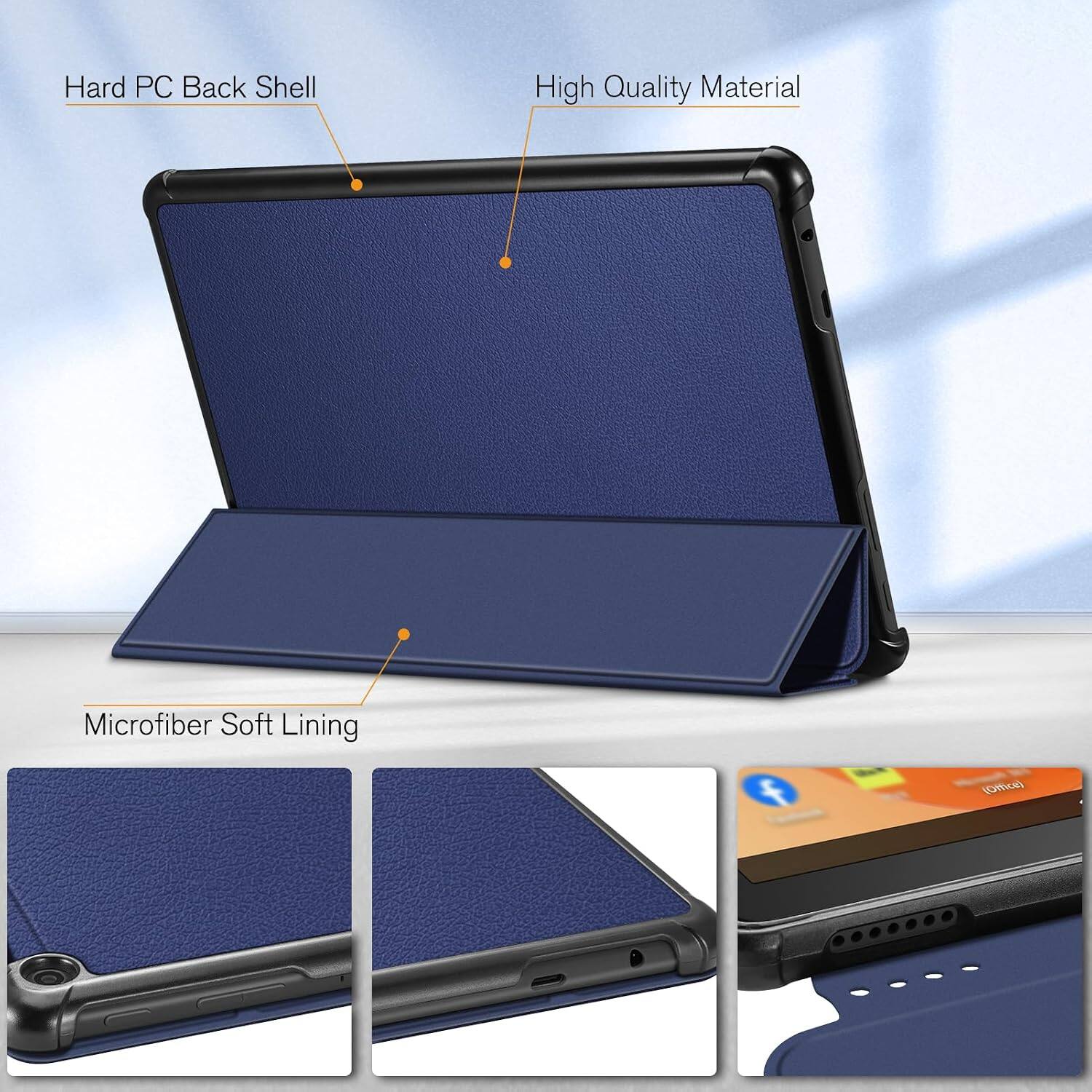 Hard PC Back Shell  
High Quality Material  
Microfiber Soft Lining