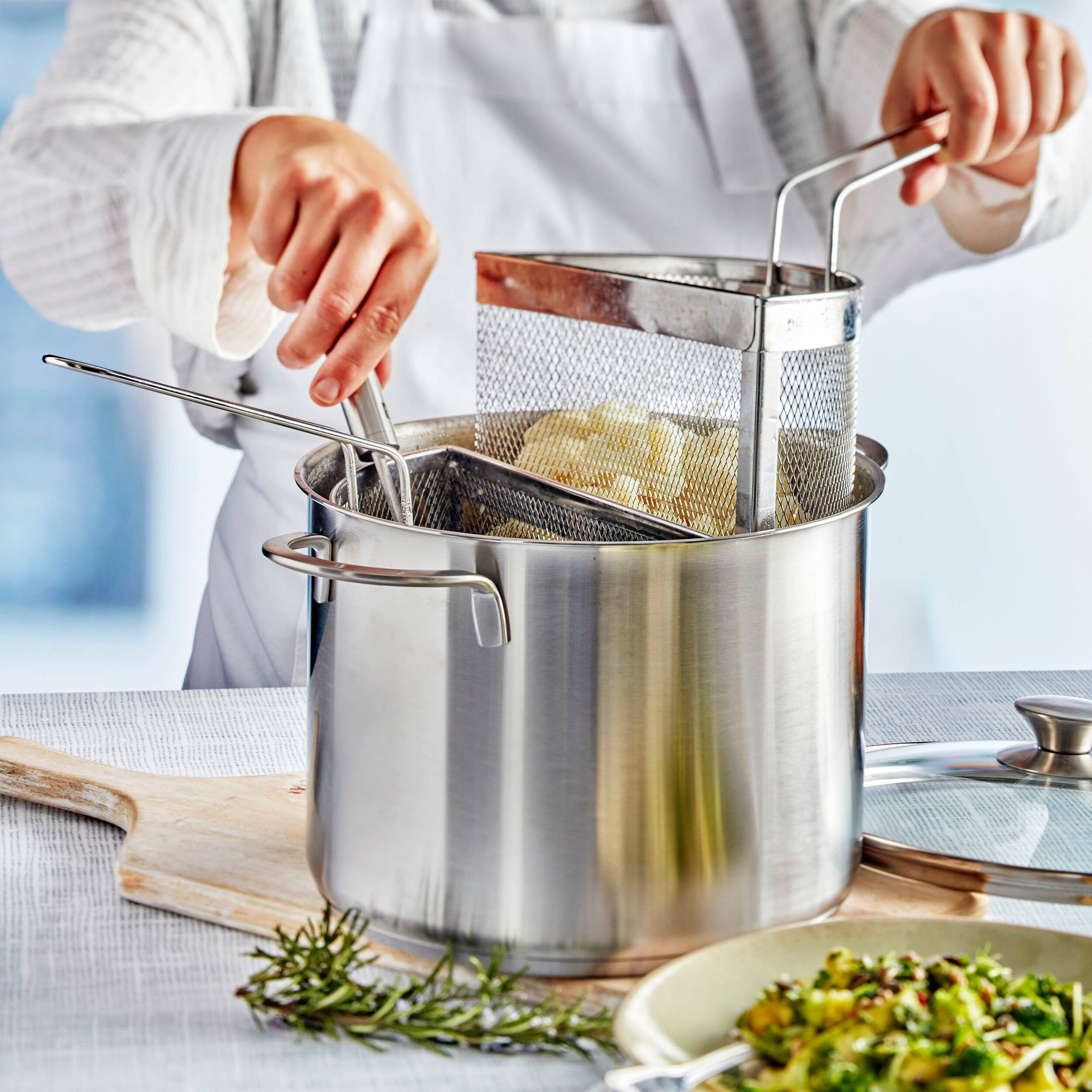 Alt View 1. Demeyere - Demeyere Resto 8.5-qt Stainless Steel 7-In-1 Multi-Pot - Stainless Steel.