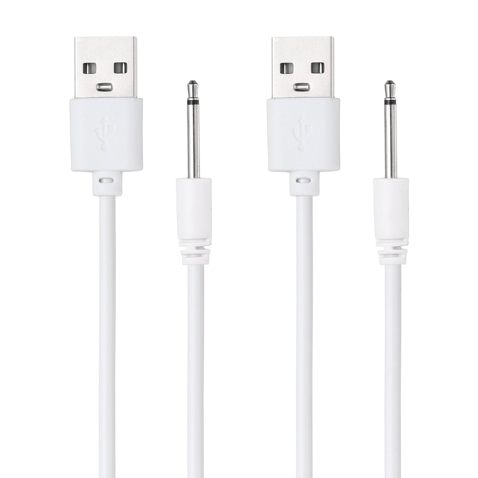 Front. Unique Bargains - USB to DC Charging Cable, 2.6ft, 5V 1A, 2pcs - Ideal for Routers, Speakers, Cameras, and Other 5V Devices - White.