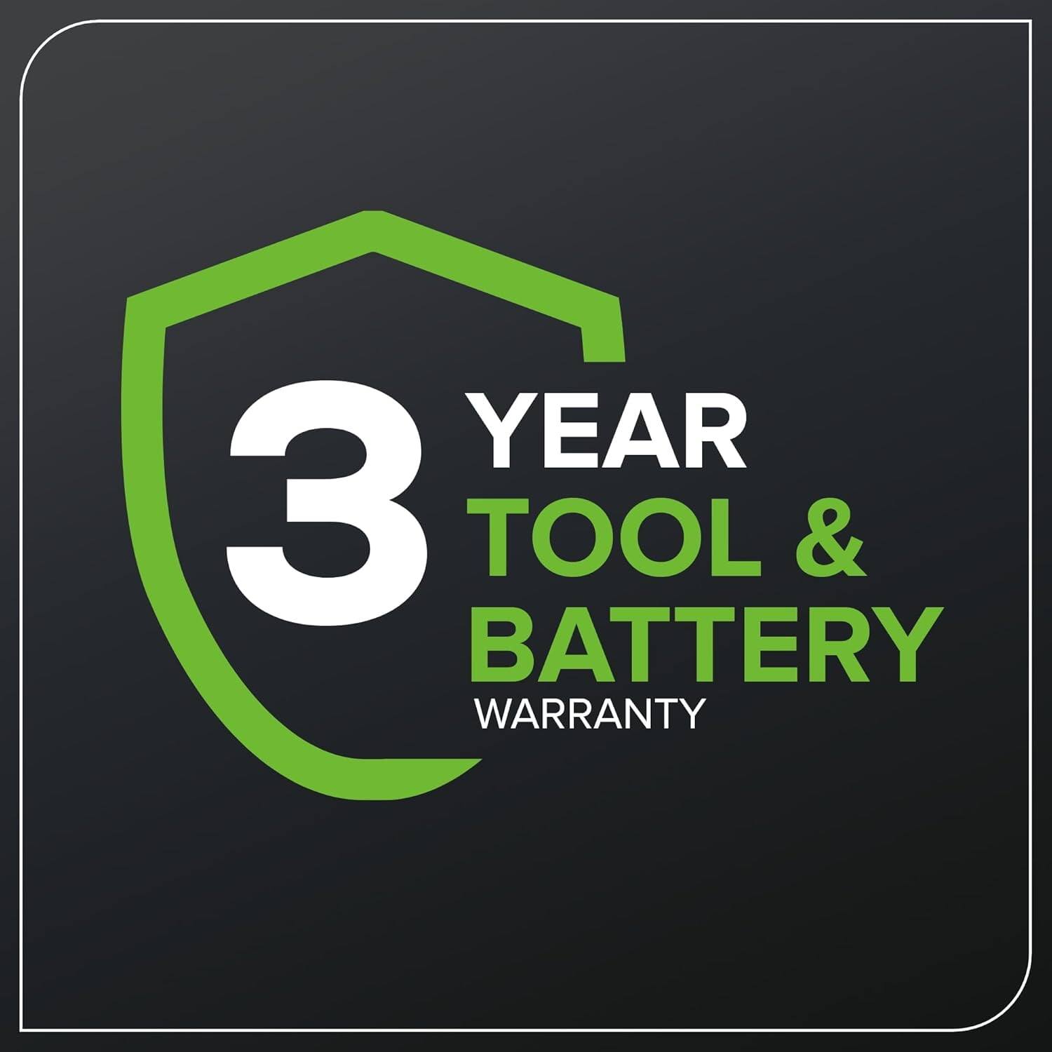 3 YEAR TOOL & BATTERY WARRANTY