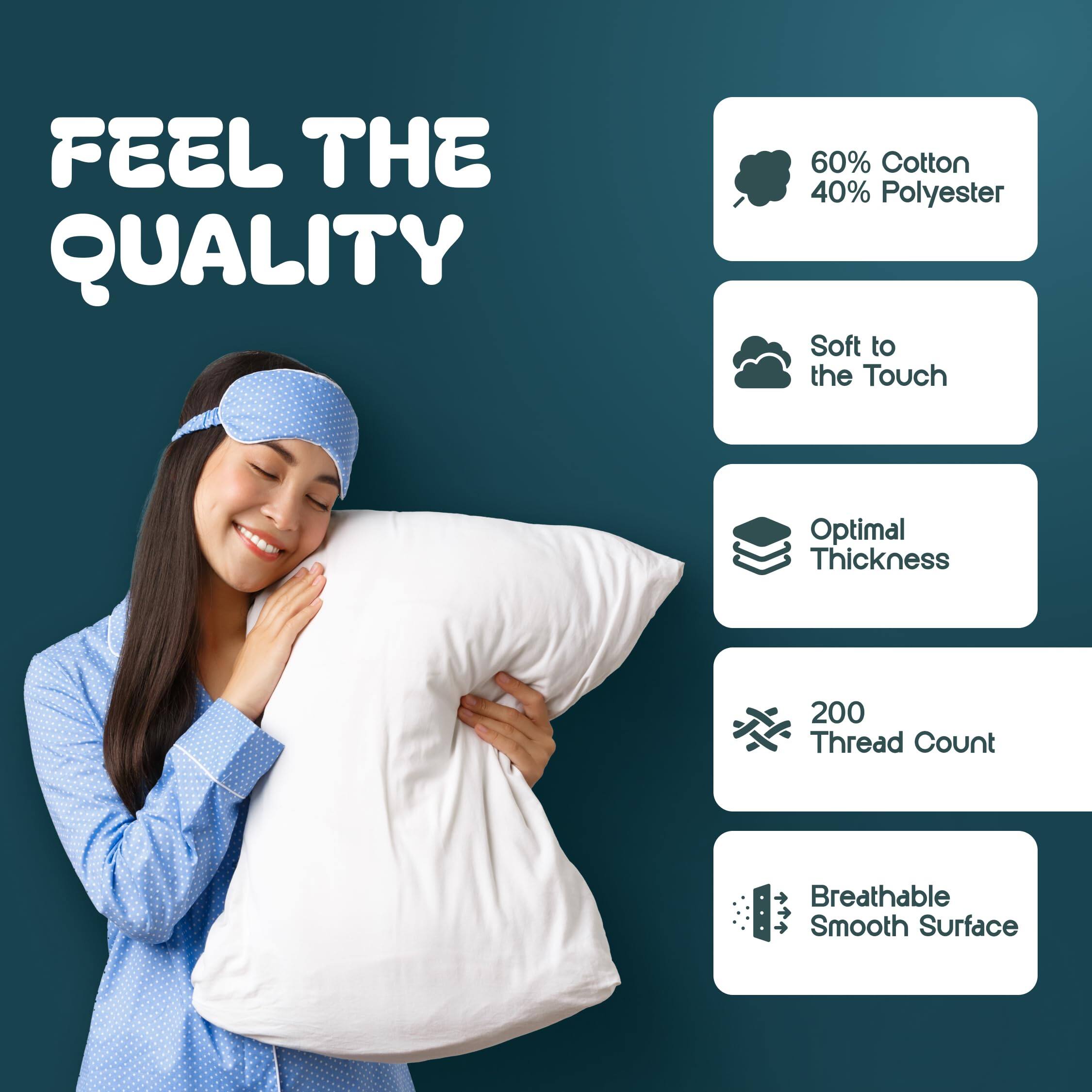 FEEL THE QUALITY

- 60% Cotton
- 40% Polyester
- Soft to the Touch
- Optimal Thickness
- 200 Thread Count
- Breathable Smooth Surface