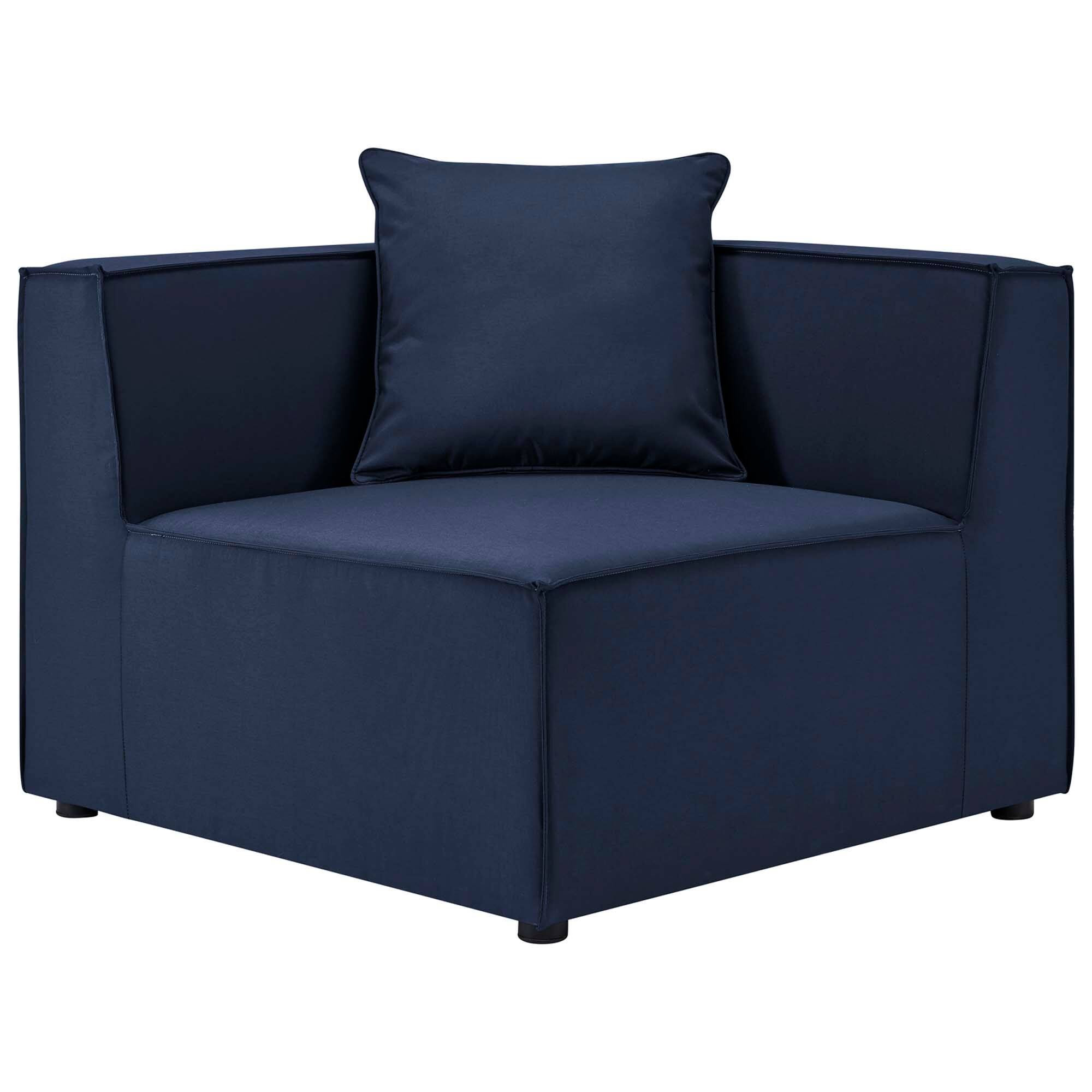 Back. Modway - Saybrook 6-Piece Outdoor Patio Upholstered Sectional Sofa by Modway - Navy.