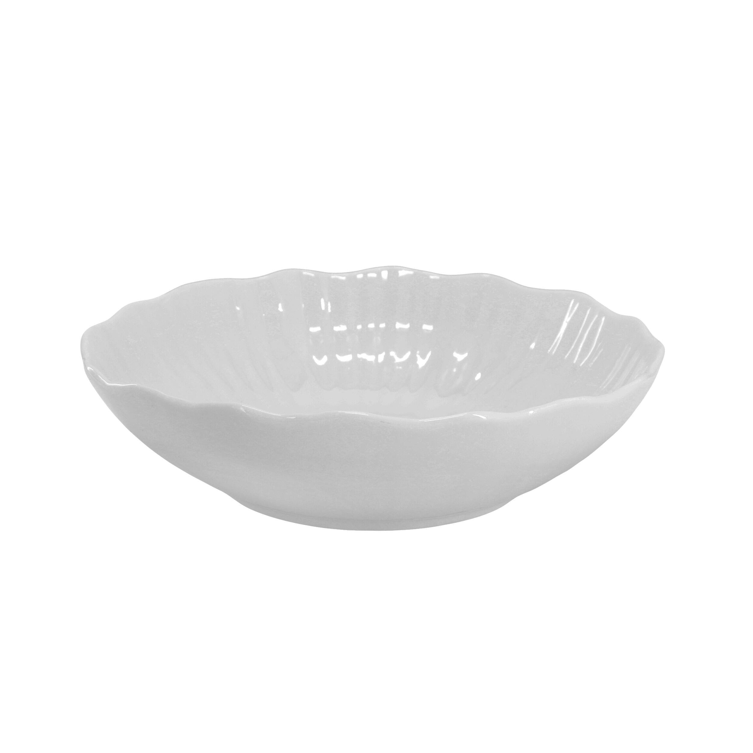 Alt View 4. Elama - Elama Millie 16 Piece Double Bowl Porcelain Dinnerware Set in White - White.