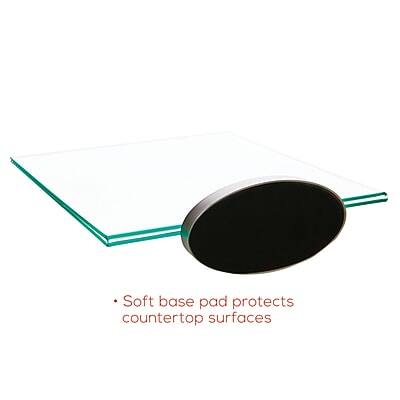 - Soft base pad protects countertop surfaces