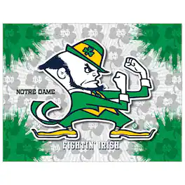 Holland Bar Stool Co. - Notre Dame Fighting Irish 15" x 20" Printed Canvas Art - White