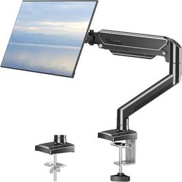 FINEAK - Single Monitor Arm Fits up to 32 Inch, Full Motion Gas Spring - Black
