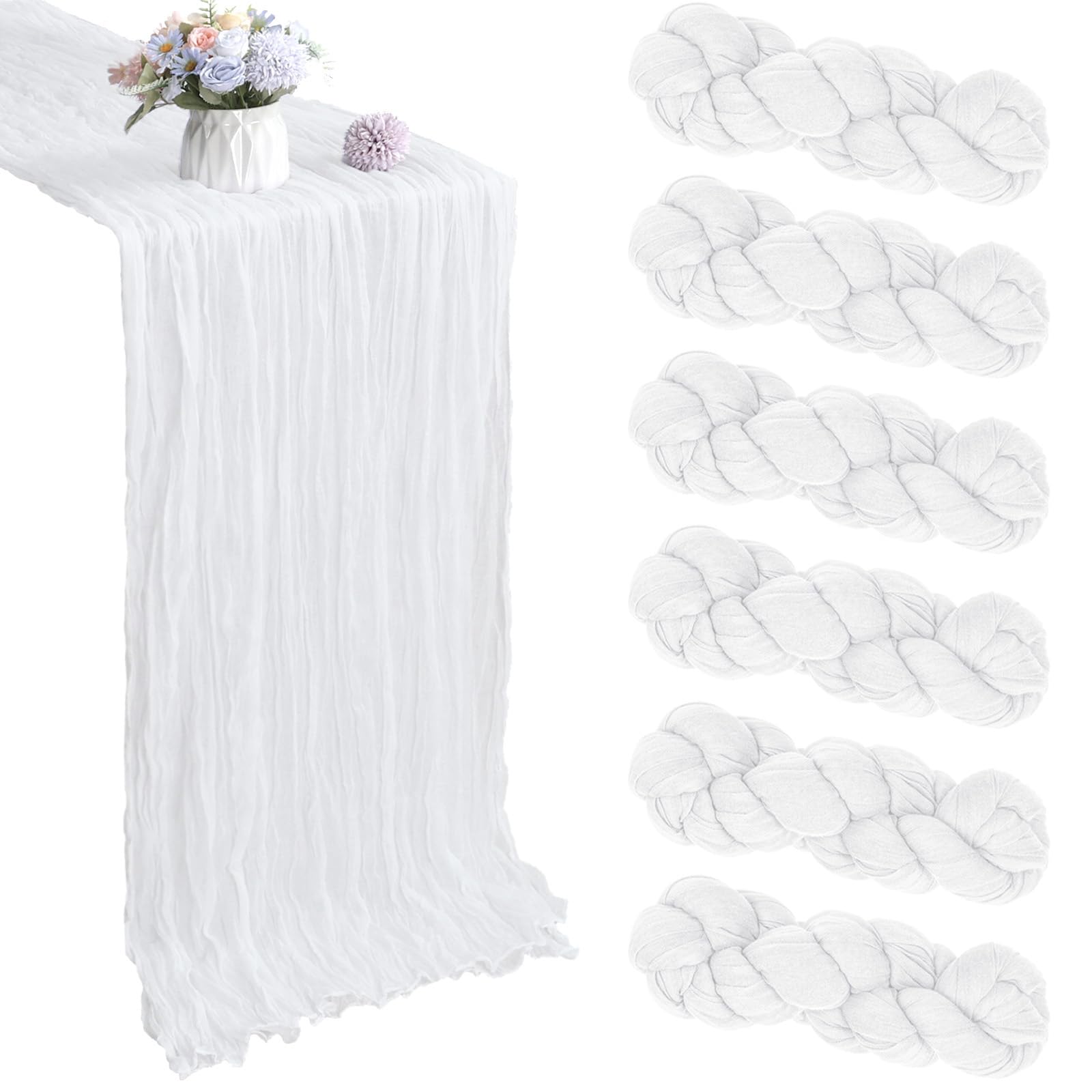 White-12 Pcs - 10Ft