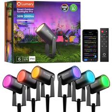 Lumary Smart Outdoor Spotlights Pro 36W 3000lm RGB AI outdoor Warm White Cool White 16 million colors Lumary OLumar Snanura - I - - - - - - - C - - se -.. - - - - - . a - - - - - - - - Length 6 IP65 67ft PACK - - Lumary Lumary Q Lumary Lumary ary Lumary