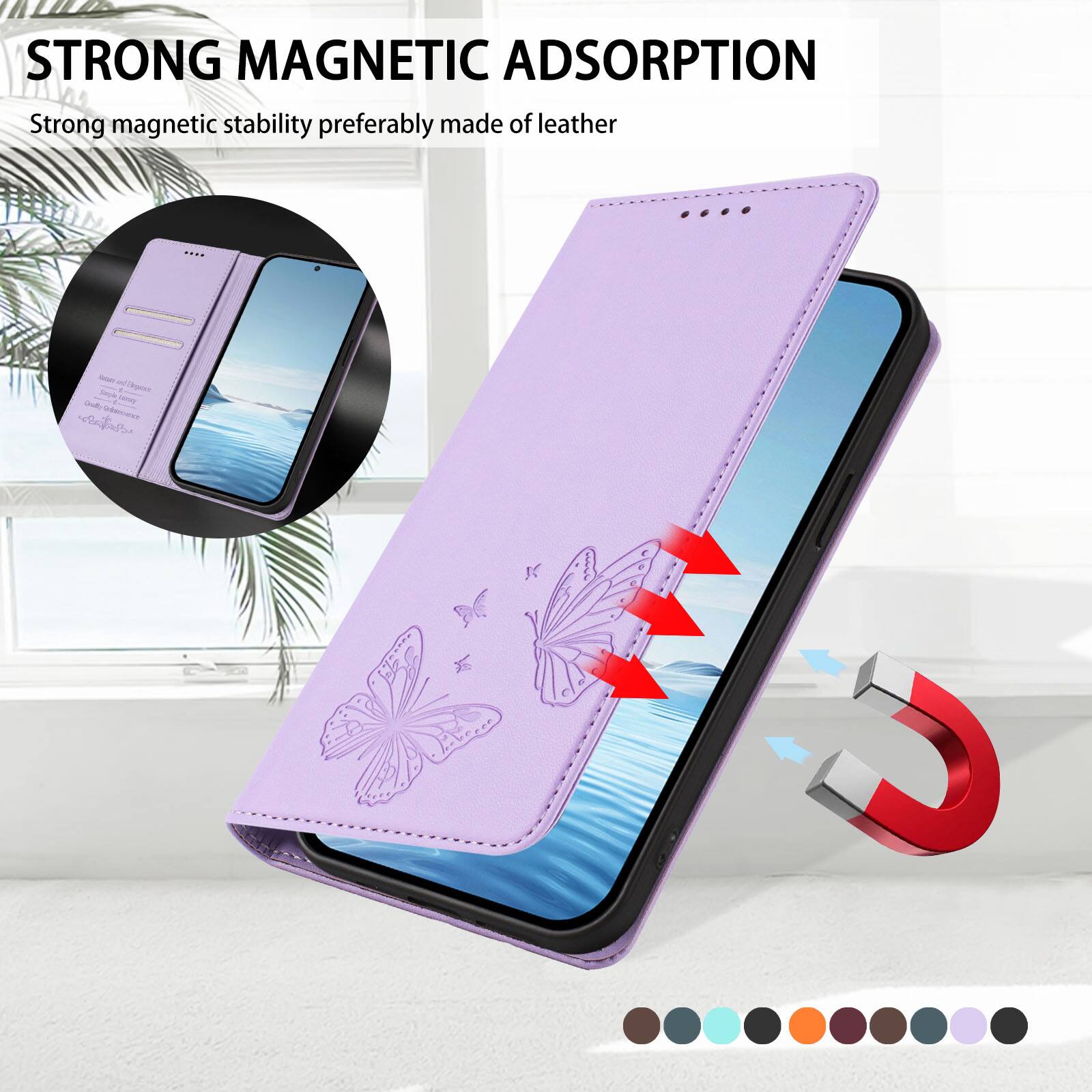 STRONG MAGNETIC ADSORPTION  
Strong magnetic stability preferably made of leather