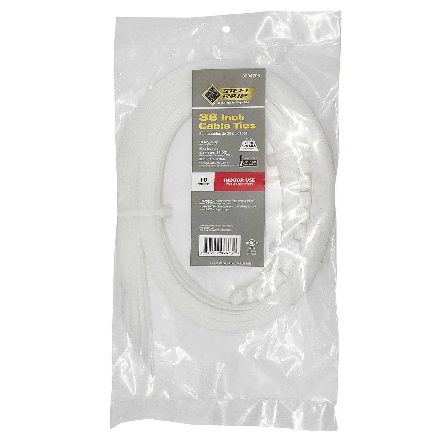 3004705  
STEEL KLEIN  
36 inch Cable Ties  
Surtacables de 36 pulgadas  
Heavy duty, 1/8" diameter, 175 LBS  
Min. installation temperature 4°F - 10°C  
10 COUNT  
INDOOR USE  
WARNING: CAUTION: ADVERTENCIA: ADVERTENCIA:  
10  
175 LBS  
1/8"  
10  
10  
10  
10  
10  
10  
10  
10  
10  
10  
10  
10  
10  
10  
10  
10  
10  
10  
10  
10  
10  
10  
10  
10  
10  
10  
10  
10  
10  
10  
10  
10  
10  
10  
10  
10  
10  
10  
10  
10  
10  
10  
10  
10  
10  
10  
10  
10  
10  
10  
10  
1