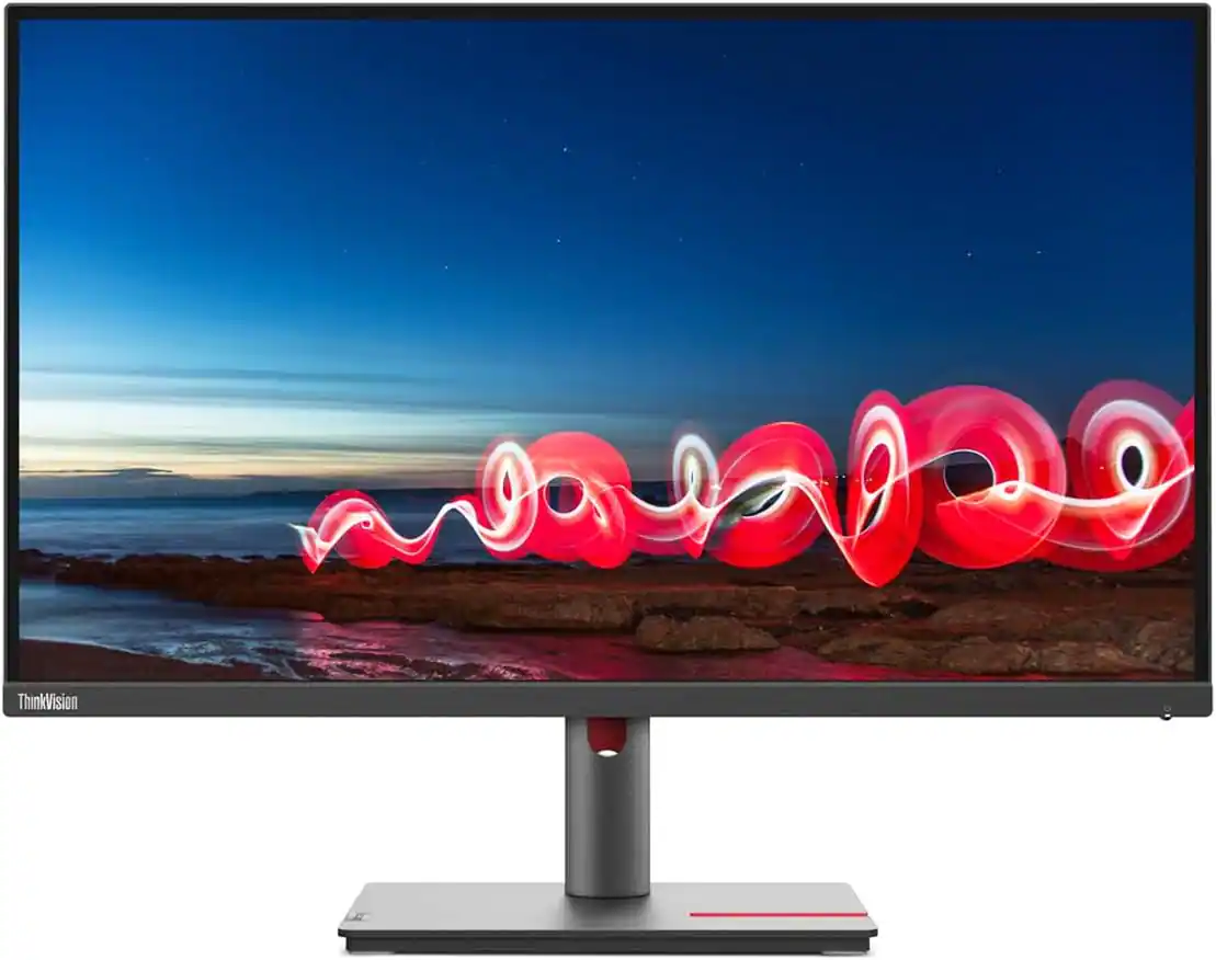 Front. Lenovo - Lenovo ThinkVision T27i-30 27" Monitor 1920x1080 IPS 60Hz 4ms - Black.