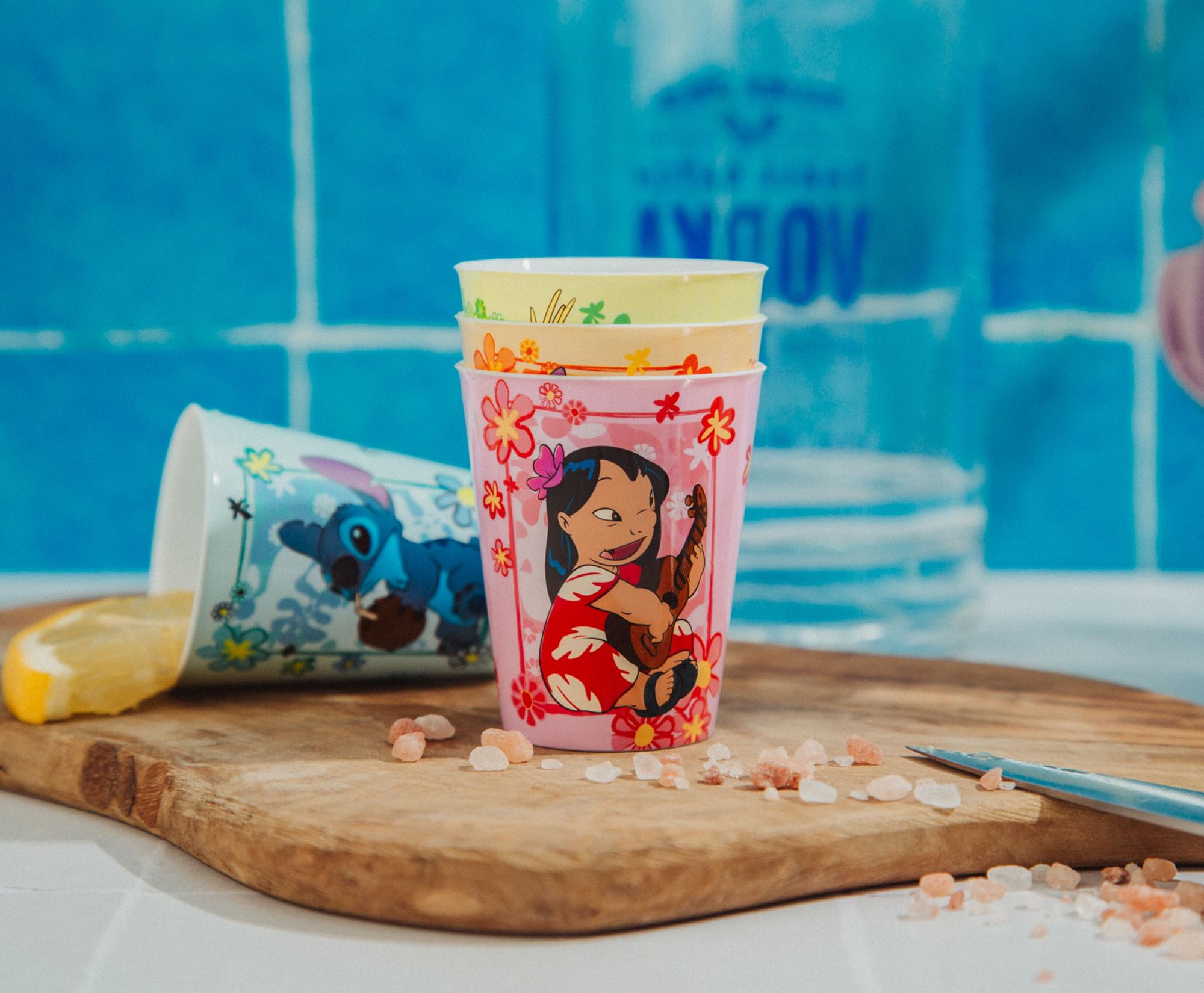 Alt View 5. Silver Buffalo - Disney Lilo & Stitch Tropical 2-Ounce Plastic Mini Cups | Set of 4 - Blue.
