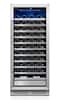 Front. Yeego - 24 inch Wine Cooler Refrigerator,89 Bottle Wine Fridge,Freestanding&Built-in,40-65°F,for Home Bar - Stainless Steel.