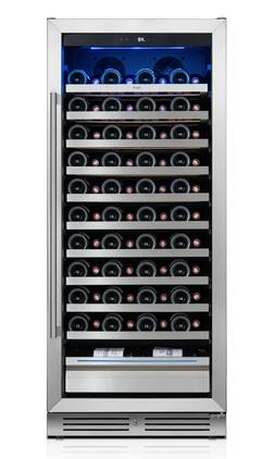 Yeego - 24-inch Wine Cooler Refrigerator, 89-Bottle , 40°F-65°F , Built-in or Freestanding Installationfor Home/Bar/Kitchen - Stainless Steel
