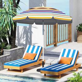 Mondawe - 6.5 FT Beach Umbrella UPF50+ Sun Protection Push Button Tilt - Colorful