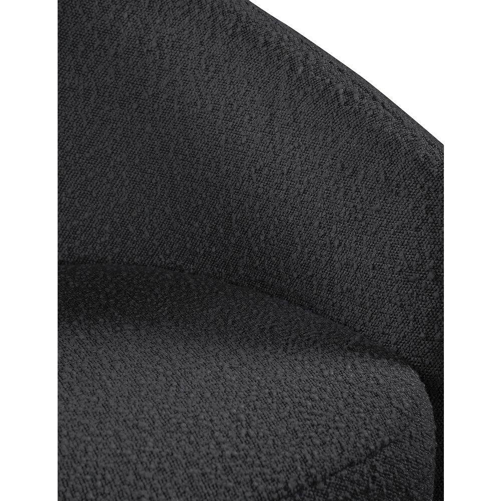 Alt View 4. Meridian Furniture - Acadia Black Boucle Fabric Accent Chair - Black.