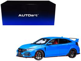 2021 Honda Civic Type R (FK8) RHD (Right Hand Drive) 1/18 Model Car by Autoart - Racing Blue Pearl