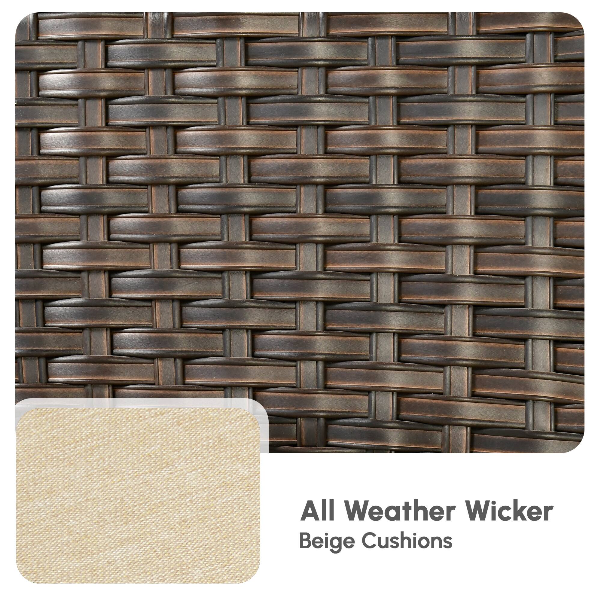 All Weather Wicker  
Beige Cushions
