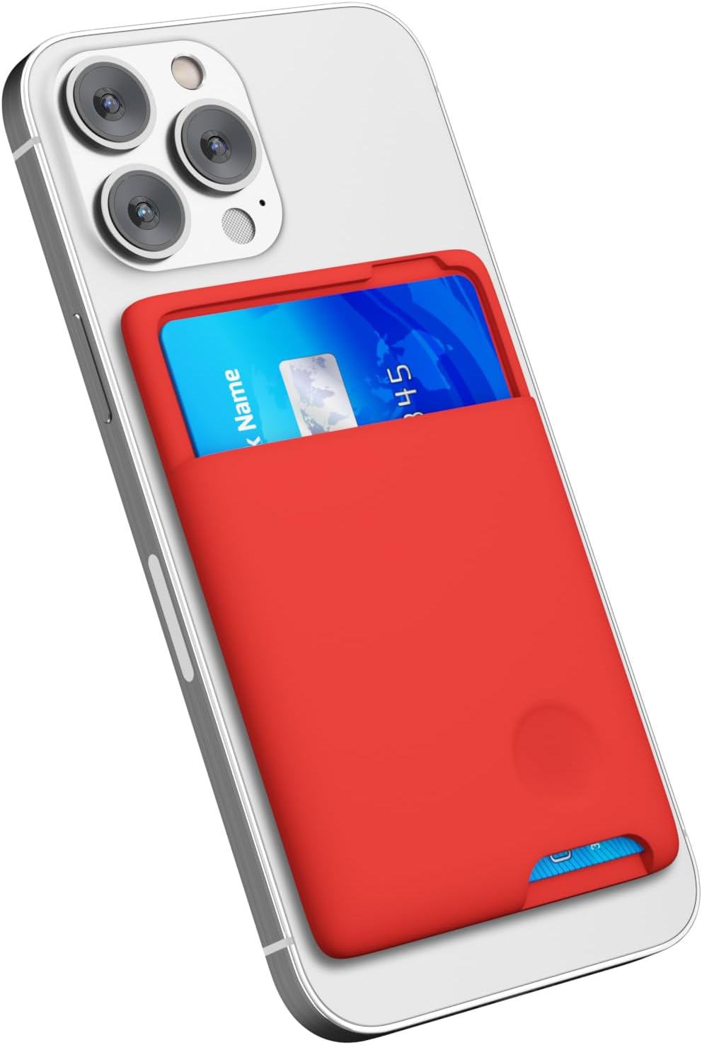 Alt View 2. Entronix - Entronix Silicone Card Holder for iPhone, Galaxy, and All Smartphones - Adhesive Wallet Back Pocket - Hot Pink.