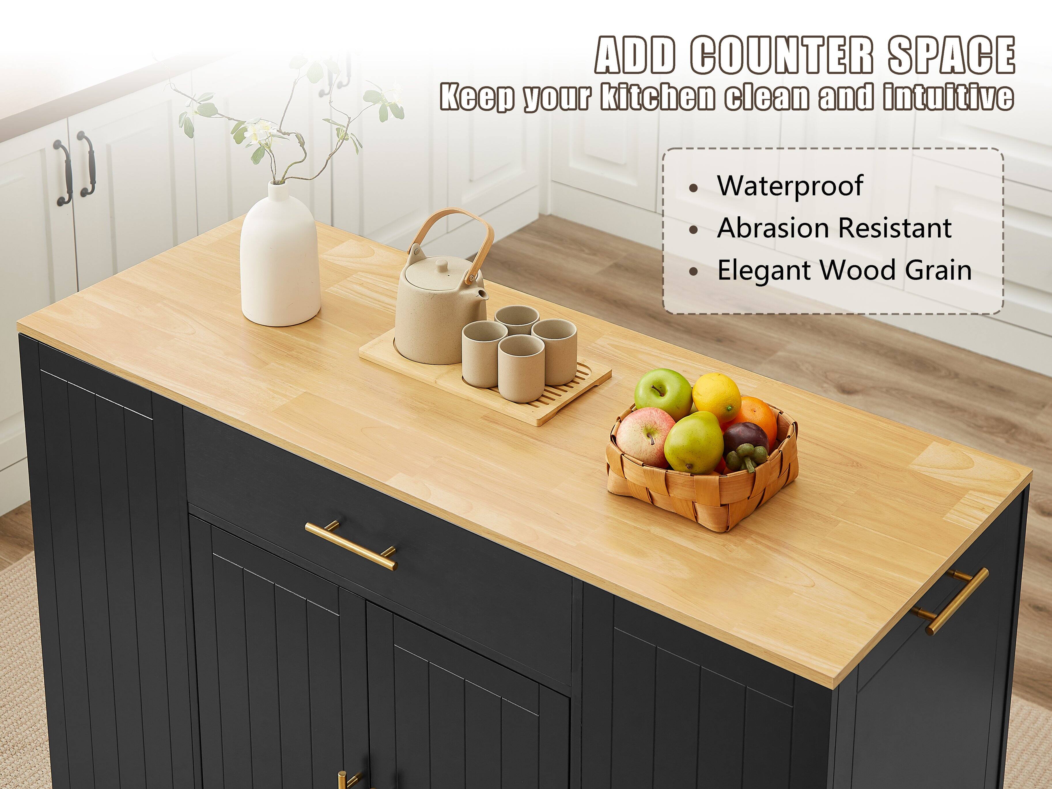ADD COUNTER SPACE  
Keep your kitchen clean and intuitive

- Waterproof
- Abrasion Resistant
- Elegant Wood Grain