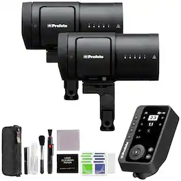 B20 OCF Flash Head Duo Kit with Profoto Connect Pro for Nikon and Additional Accessories