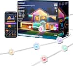 Linkind - 100ft Smart Permanent Outdoor Lights Pro with 72 LED Lights, RGBTW, Music Mode, Matter, IP67, Halloween & Christmas - White