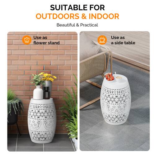 SUITABLE FOR OUTDOORS & INDOOR  
Beautiful & Practical  

Use as flower stand  
Use as a side table