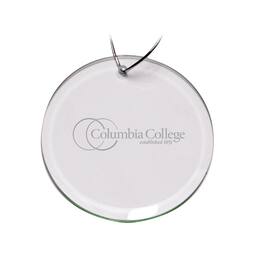 Jardine - Columbia College of Missouri Cougars Team Logo 3'' Round Glass Ornament - Multicolor
