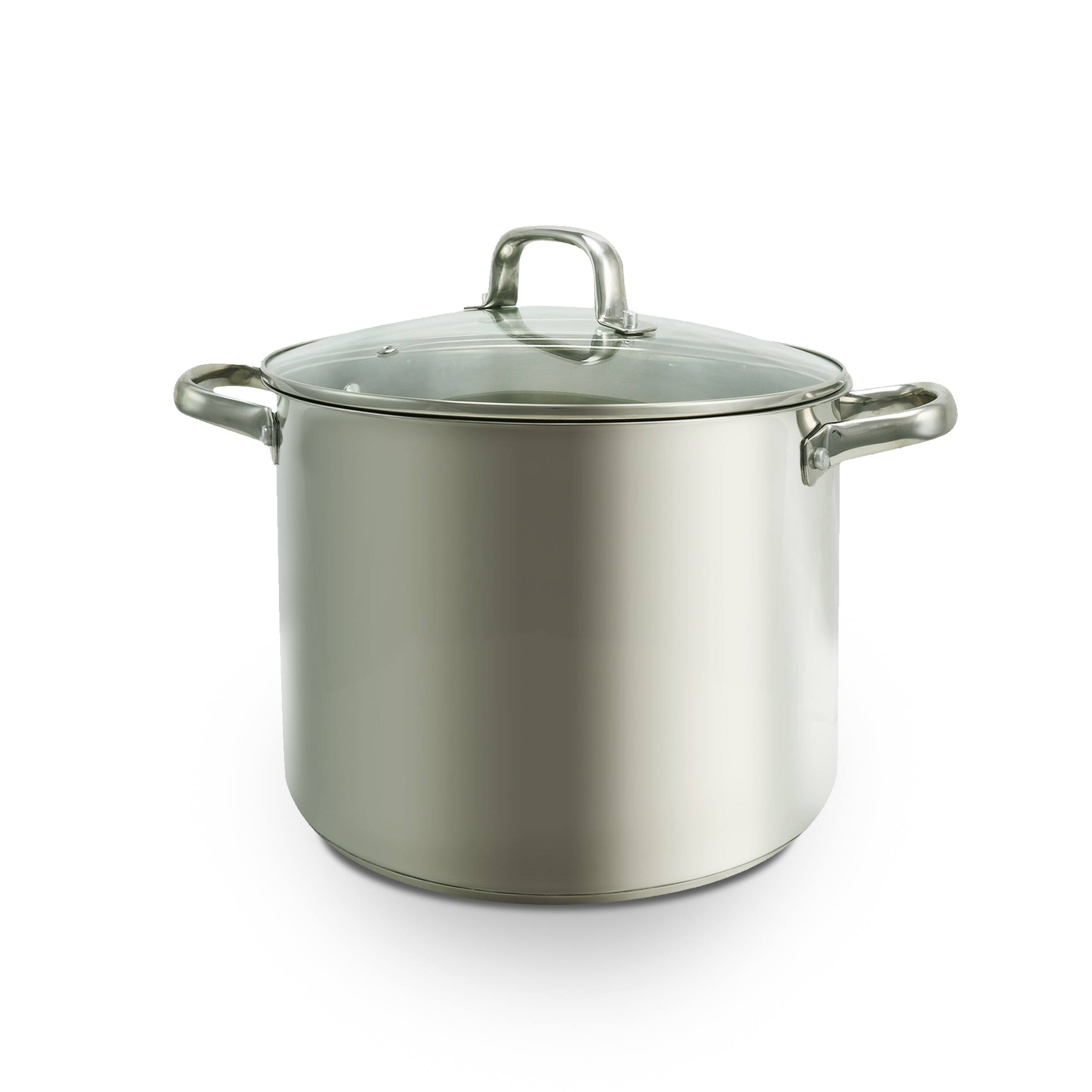 Alt View 1. Oster - Oster Adenmore 12 Quart Stainless Steel Stock Pot With Tempered Glass Lid - Silver.