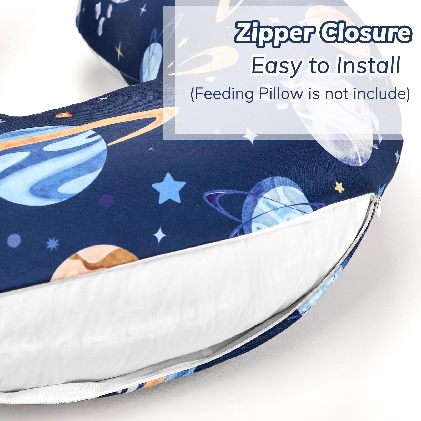 Zipper Closure  
Easy to Install  
(Feeding Pillow is not included)