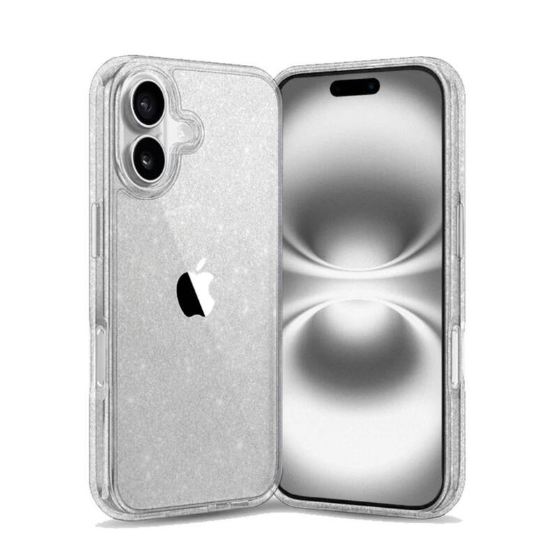 Entronix - Case for iPhone 17 - Durable Hard Back Protection - Glitter Clear