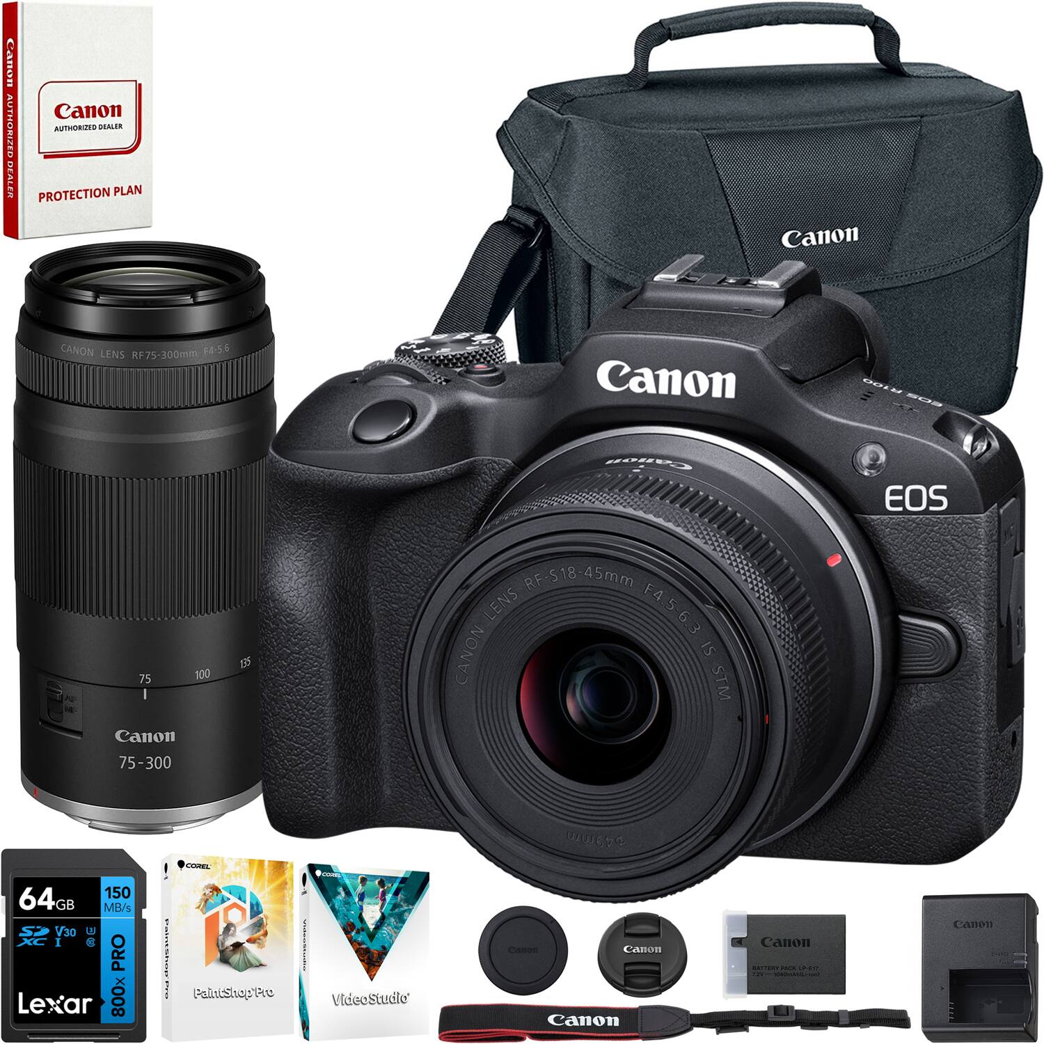 Canon Canon AUTHORIZEO AUTHORITO UNALES ALER PROTECTION PLAN Canon CANON LENS RF75-300mm 45 Canon C24 e0R FONA EOS 75 100 I Canon 75-300 575 RF-S18-45mr 45mm LENS F4.5-63 CANON IS STM 64GB 150 GB ME/'s SP V30 1 I E PRO Lexar 800x COPEL : ! ... PaliniShapYA P VideoStudlo 049mm Canoe CAnon Canon Canon C..R. Camon