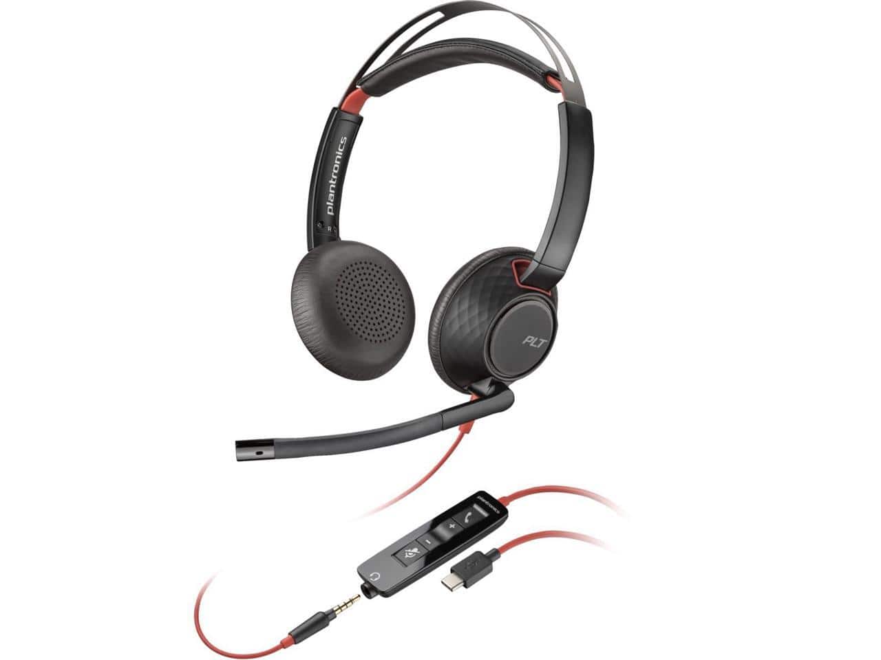 【美品】Poly Blackwire 5220 USB-C / A ヘッドセット HP Poly Blackwire 5220 USB C Wired Stereo Headset Black - Best Buy