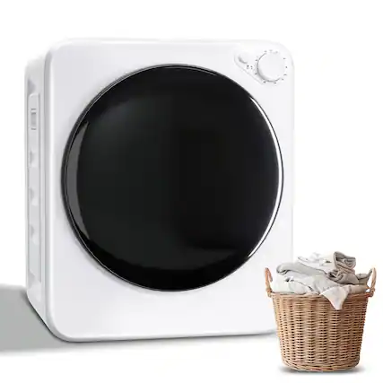 Front. GlowWise - Portable Dryer, 1.6 Cu.Ft 800W Compact Electric Clothes Dryer with 5 Modes for Apartment & Dorm - White.