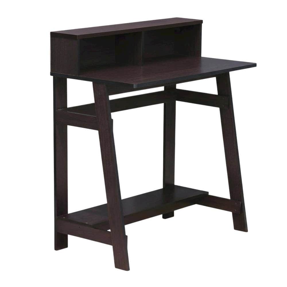 BisonOffice - Computer Desk with A-Frame Frame for Home Office - Dark Walnut
