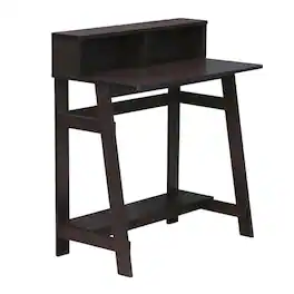 BisonOffice - Computer Desk with A-Frame Frame for Home Office - Dark Walnut