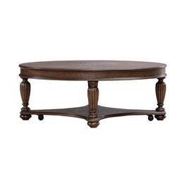 Liberty Furniture Industries - Allington Oval Cocktail Table for Living Room - Satin Sienna - Brown
