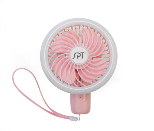 Front. Sunpentown - Personal Hand-Held Fan - Pink.