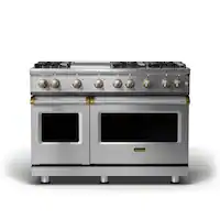 Viking - 5 Series 6.1 Cu. Ft. Freestanding Double Oven Gas Convection Range - Stainless Steel - Front_Zoom