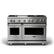 Front. Viking - 5 Series 6.1 Cu. Ft. Freestanding Double Oven Gas Convection Range - Stainless steel.