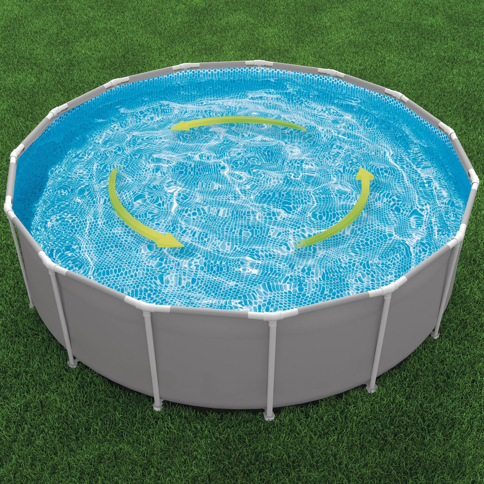 Alt View 5. Intex - Prism Frame Premium Pool Set - 10' x 30" - Gray.