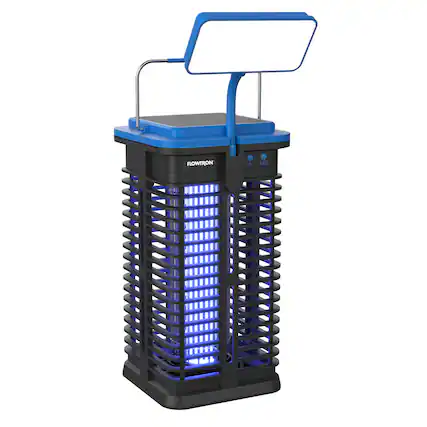 Front. Flowtron - Solar Bug Zapper 530 Sq Ft USB-C & Solar Rechargeable 4000mAh UV Insect Killer Lamp - Black.