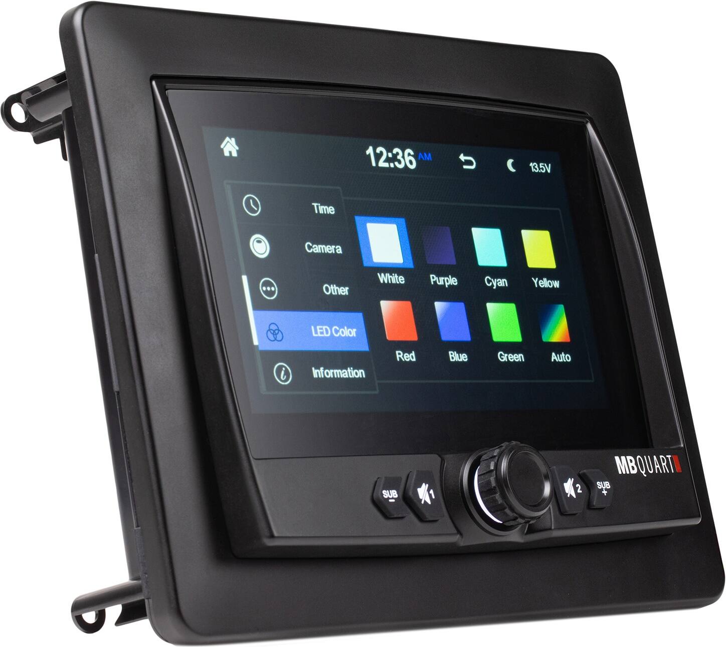 12:36 AM 13.5V Time Camera Other White Purple Cyan Yellow LED Color Information Red Blue Green Auto SUB 2 MB QUARTZ RT SUB +