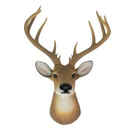 Zeckos - 12 Point Buck Deer Head Bust Wall Hanging Lodge Decor Trophy Mount 23.5 Inches - Brown