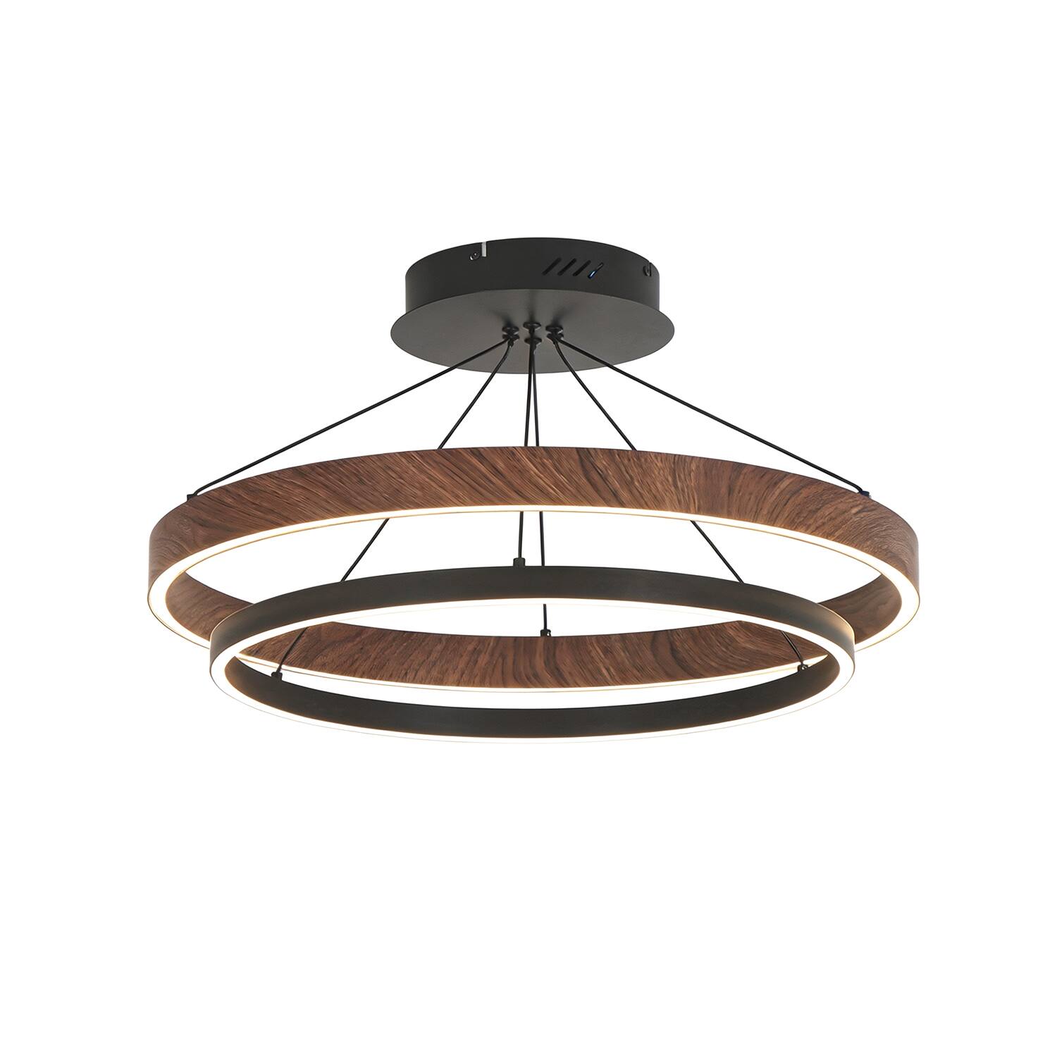 Umeiluce 23.6 Inch LED Ring Chandelier Lighting Tiered Halo Light ...