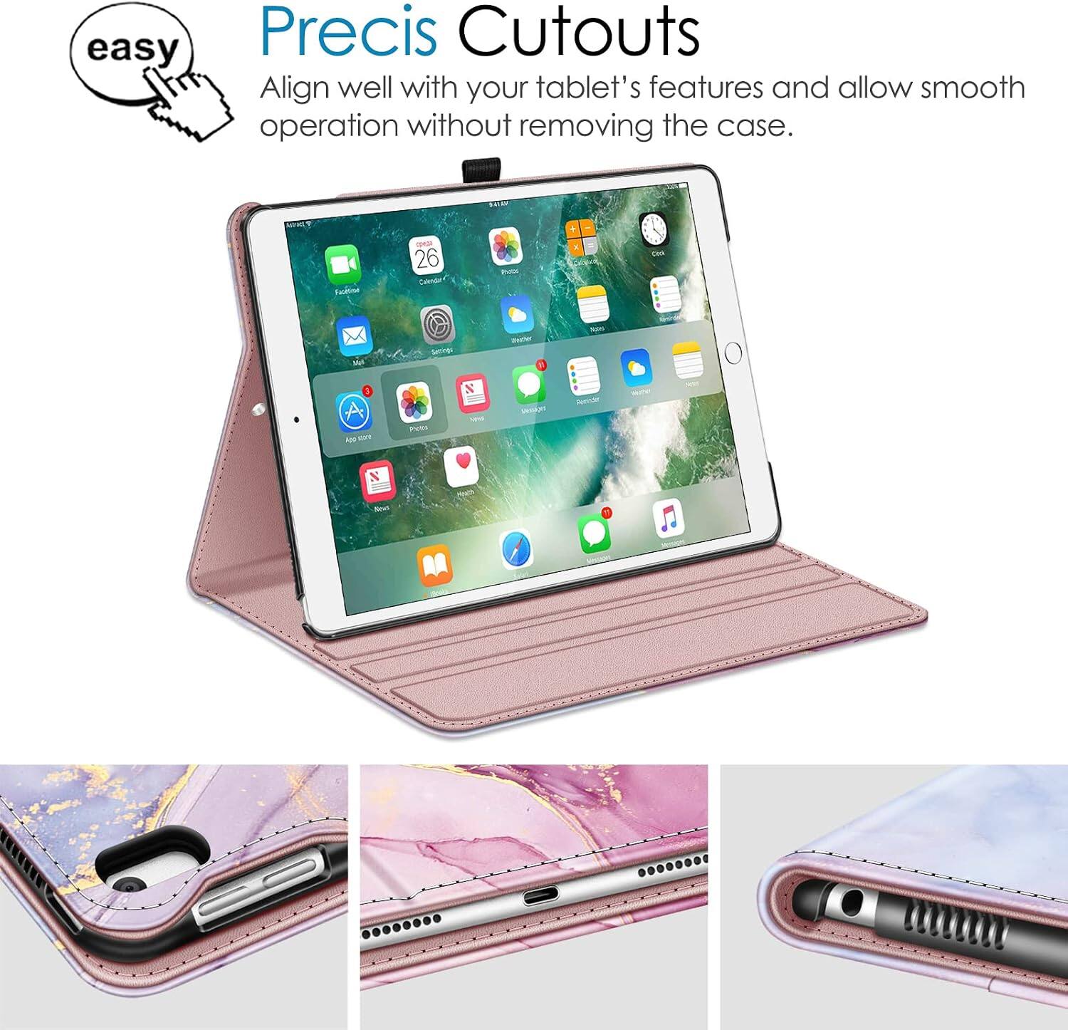 Precis Cutouts  
Align well with your tablet's features and allow smooth operation without removing the case.