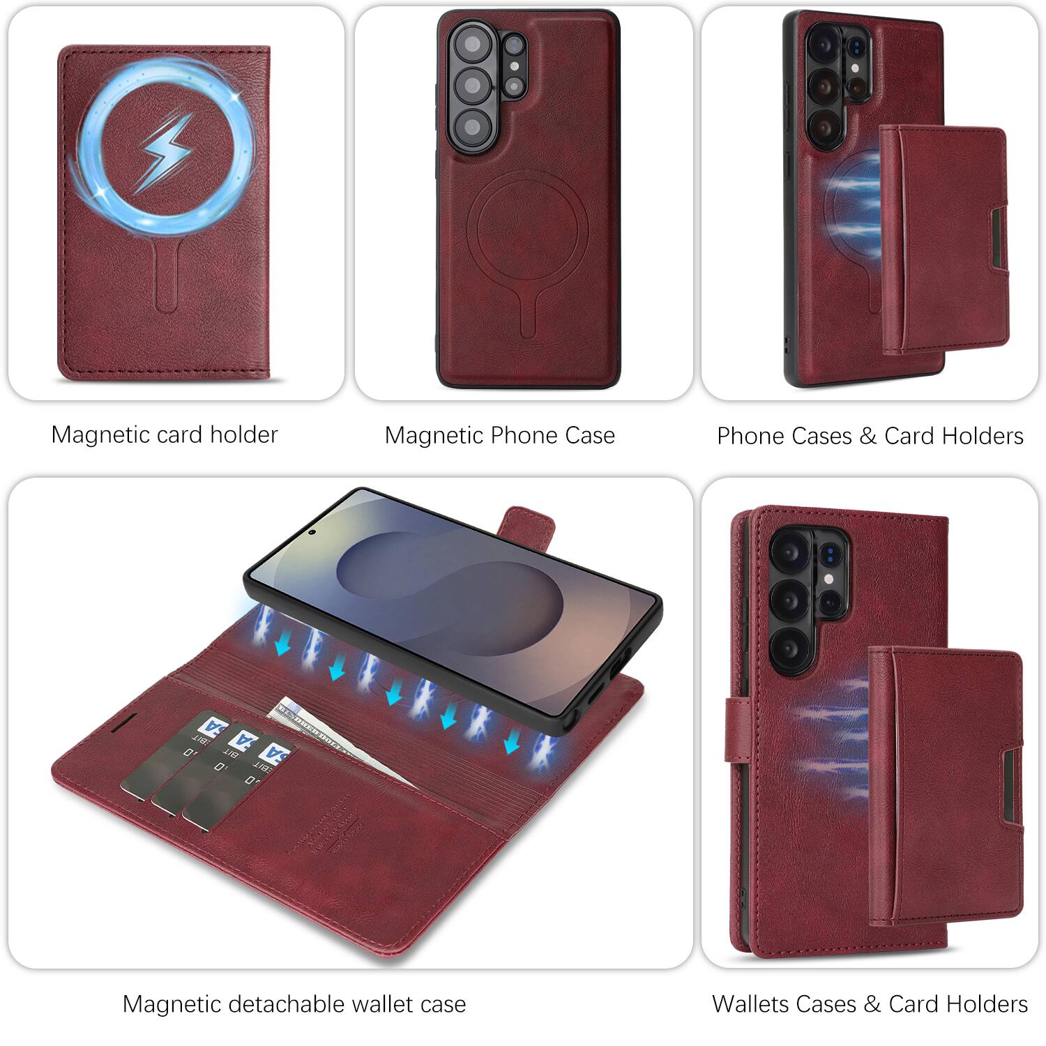 Magnetic card holder  
Magnetic Phone Case  
Phone Cases & Card Holders  
Magnetic detachable wallet case  
Wallets Cases & Card Holders