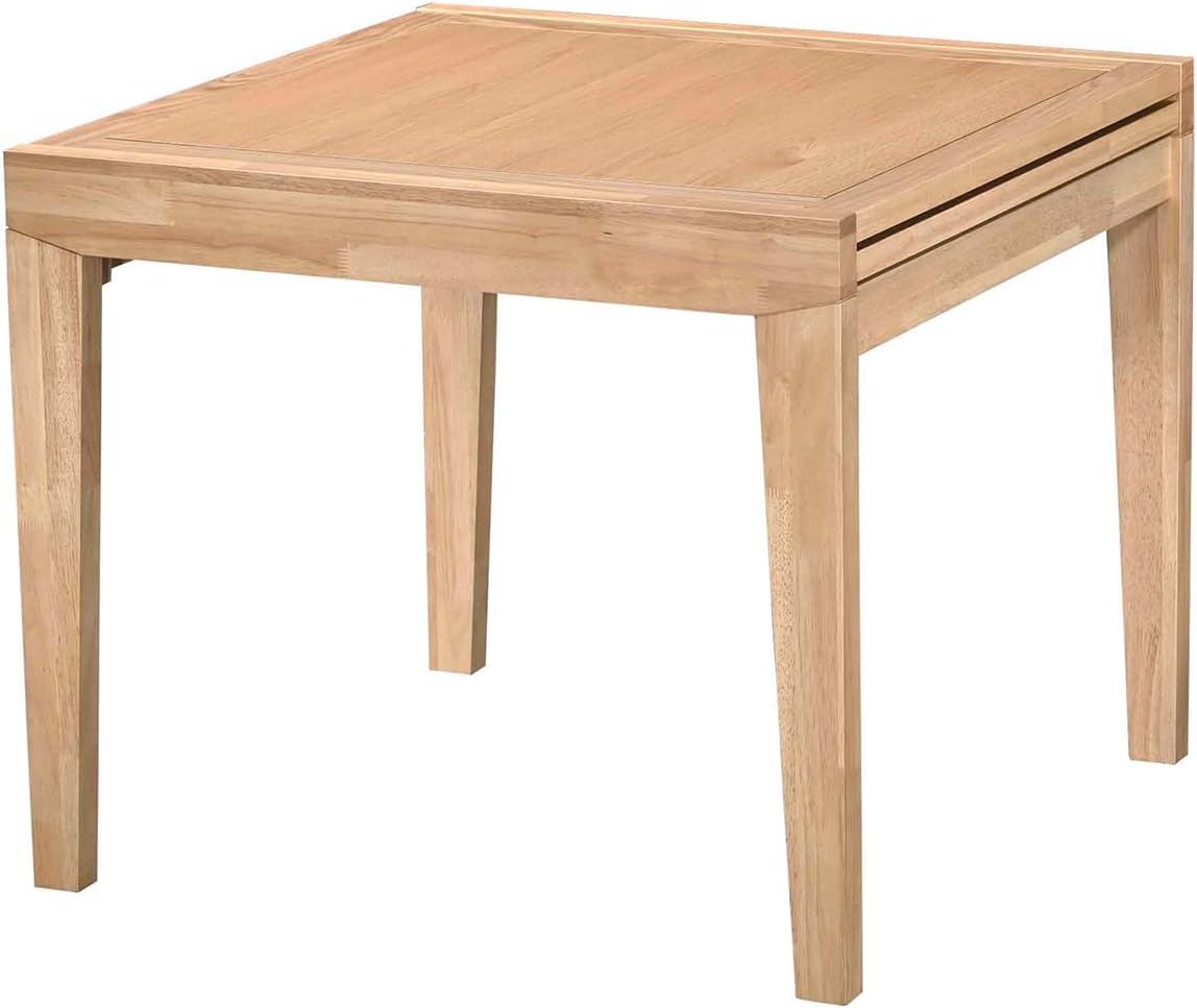 Angle. Acanva - Rectangle Extendable Dining Table for 4-6 Person, Modern Kitchen Small Space Tables with Solid Wood Legs, Natural Oak - Natural Oak.