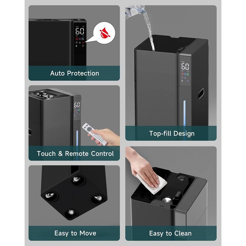 - Auto Protection
- Top-fill Design
- Touch & Remote Control
- Easy to Move
- Easy to Clean